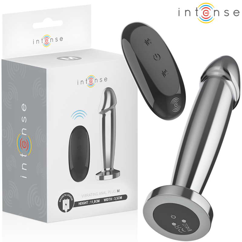 INTENSE - PLUG ANAL 10 VIBRATIONS GODE MÉTALLIQUE AVEC TÉLÉCOMMANDE M INTENSE - PLUG ANAL 10 VIBRATIONS GODE MÉTALLIQUE AVEC TÉLÉCOMMANDE M