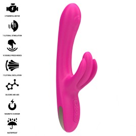 INTENSE - VIBRATORE MULTIFUNZIONE CONIGLIO BRITNEY 23 CM ROSA