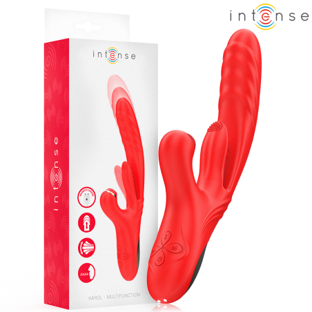 INTENSE - KAROL MULTIFUNKTIONSVIBRATOR STOSS STIMULATION STIMULIERENDE WELLEN ROT