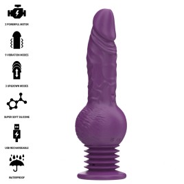 INTENSE - TATUM MULTIFUNKTIONSVIBRATOR MIT AUF- UND ABVIBRATION 24 CM LILA