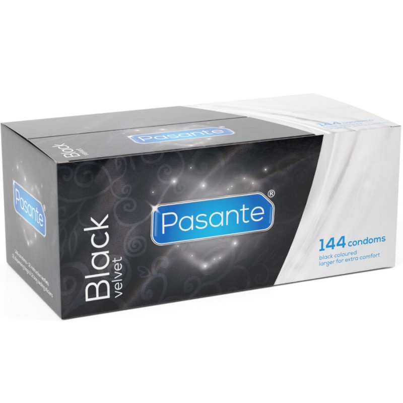 PASANTE - BLACK VELVET CONDOMS BOX 144 UNITS PASANTE - BLACK VELVET CONDOMS BOX 144 UNITS