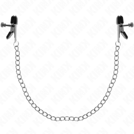 KINK - PINCES À TAMELON CHAÎNE PLATE ARGENT 34 CM