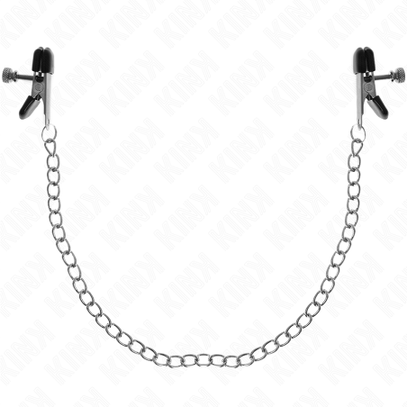 KINK - PINCES À TAMELON CHAÎNE PLATE ARGENT 34 CM