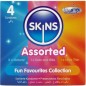 SKINS - PACK DE 4 PRÉSERVATIFS PREMIUM ASSORTIS SKINS - PACK DE 4 PRÉSERVATIFS PREMIUM ASSORTIS