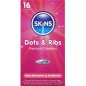 SKINS - PACK DE 16 PRÉSERVATIFS PREMIUM DOTS RIBS