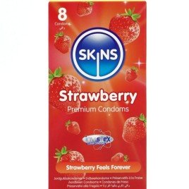SKINS - ERDBEERE PREMIUM-KONDOME PACKUNG 8