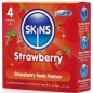 SKINS - PACK DE 4 PRÉSERVATIFS PREMIUM FRAISE SKINS - PACK DE 4 PRÉSERVATIFS PREMIUM FRAISE