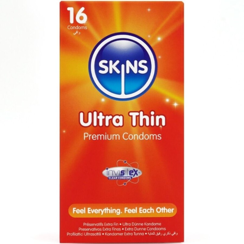 SKINS - ULTRA THIN PREMIUM CONDOMS PACK 16 SKINS - ULTRA THIN PREMIUM CONDOMS PACK 16