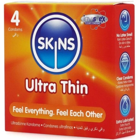 SKINS - ULTRADÜNNE PREMIUM-KONDOME PACKUNG 4