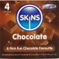 SKINS - SCHOKOLADE PREMIUM-KONDOME PACKUNG 4 SKINS - SCHOKOLADE PREMIUM-KONDOME PACKUNG 4