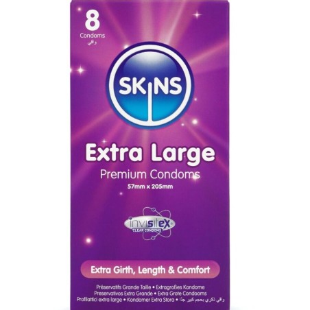 SKINS - EXTRA GROSSE PREMIUM-KONDOME PACKUNG 8
