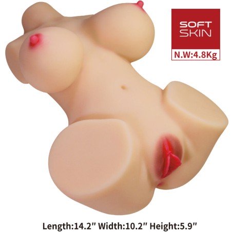 CRAZY BULL - EMMA FEMALE MASTURBATOR REALISTIC TORSO VAGINA AND ANAL 4.8 KG