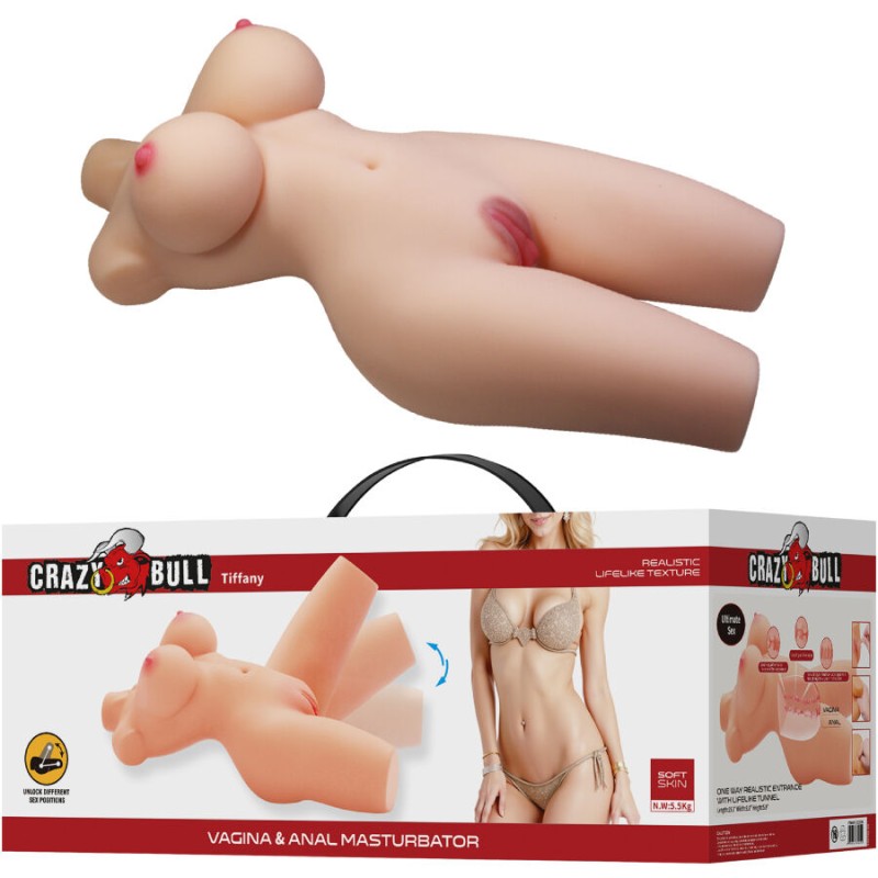 CRAZY BULL - TORSE FÉMININ RÉALISTE TIFFANY VAGIN ET ANAL 5,5 KG CRAZY BULL - TORSE FÉMININ RÉALISTE TIFFANY VAGIN ET ANAL 5,5 KG