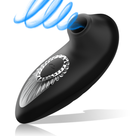 BLACKSILVER - DRAKE DELUXE SUCKING VIBE RECHARGEABLE SILICONE NOIR