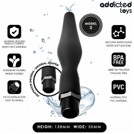 ADDICTED TOYS - NETTOYEUR ANAL AVEC ADAPTATEUR UNIVERSEL MODÈLE 2