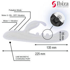 IBIZA - VIBRIERENDES RABBIT MIT PULSATION