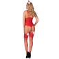 LIVCO CORSETTI FASHION - LIMPID SNOWFLAKES LC 90604 BODY + BAS + BANDEAU DE NOËL L/XL