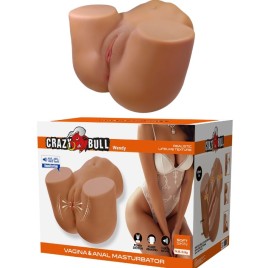 CRAZY BULL - WENDY REALISTISCHER WEIBLICHER PO-VIBRATOR UND SAUGER MIT TON 11 KG