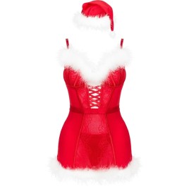 LIVCO CORSETTI FASHION - AGETHE LC 90607 CHEMISE + THONG + CHRISTMAS HAT L/XL