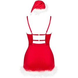LIVCO CORSETTI FASHION - AGETHE LC 90607 CHEMISE + THONG + CHRISTMAS HAT L/XL