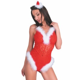 LIVCO CORSETTI FASHION - NAUGHTY SANTA LC 90706 CHRISTMAS BODYSUIT S/M