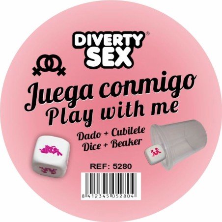 DIABLO PICANTE - WEISSER HARTER WÜRFEL MIT FRAUENPOSITIONEN UND WÜRFEL