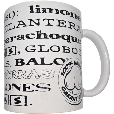 DIABLO PICANTE - WEISSE TASSE MIT TITTENSYNONYMEN 370 ML