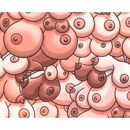 DIABLO PICANTE - TAPIS DE SOURIS COULEUR AVEC DESSIN DE SEINS