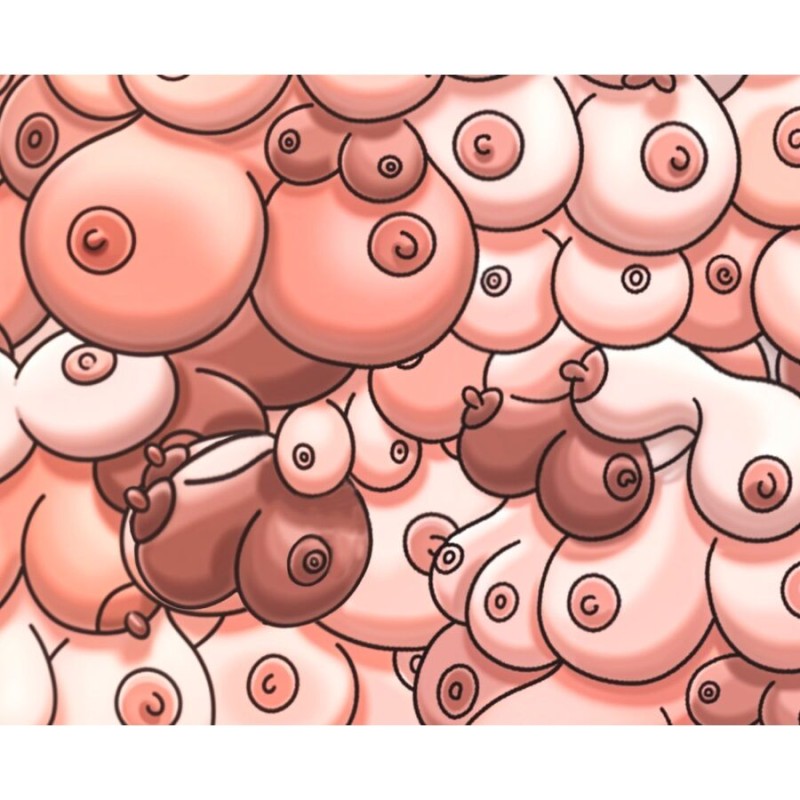 DIABLO PICANTE - FARBIGES MAUSPAD MIT TITTEN-DESIGN DIABLO PICANTE - FARBIGES MAUSPAD MIT TITTEN-DESIGN