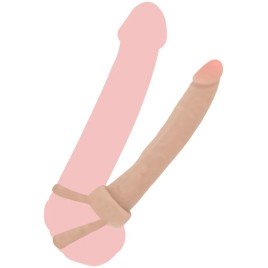 GET REAL - PÉNÉTRATEUR ANAL EN SILICONE DOUBLE TROUBLE 16 CM