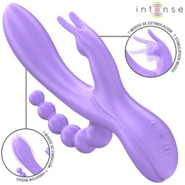 INTENSE - MIKO TRIPLO VIBRATORE CONIGLIO STIMOLATORE ANALE 7 VIBRAZIONI VIOLA