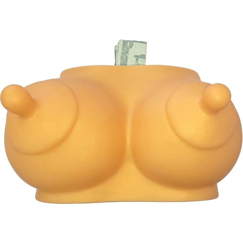 DIABLO PICANTE - PIGGY BANK IN THE SHAPE OF BOOBS GOLDEN TONE DIABLO PICANTE - PIGGY BANK IN THE SHAPE OF BOOBS GOLDEN TONE