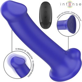 INTENSE - VICTORIA VIBRATOR MIT SAUGNAPF 10 VIBRATIONEN DUNKELBLAU FERNBEDIENUNG