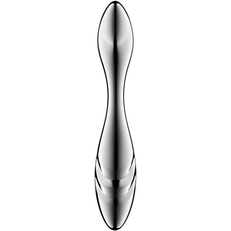 SATISFYER - PURE GRAVITY 3 GODEMICHET DOUBLE EXTRÉMITÉ EN ACIER INOXYDABLE