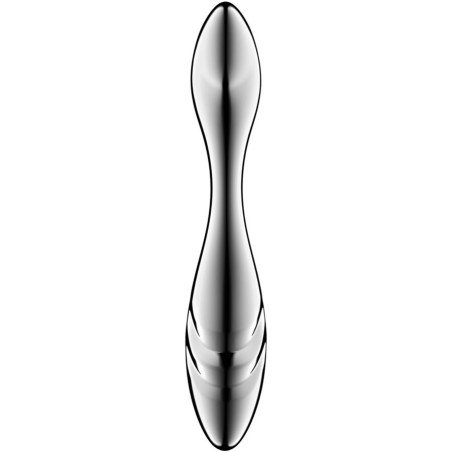 SATISFYER - PURE GRAVITY 3 GODEMICHET DOUBLE EXTRÉMITÉ EN ACIER INOXYDABLE