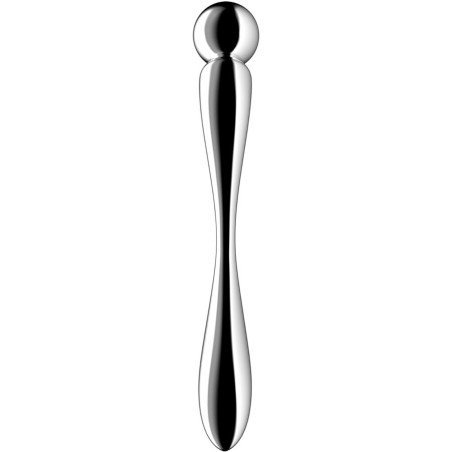 SATISFYER - STAR FORCE 2 STAINLESS STEEL DOUBLE-ENDED DILDO