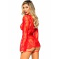 LEG AVENUE - 86123 TEDDY + GARTER ROBE SET RED SIZE S LEG AVENUE - 86123 TEDDY + GARTER ROBE SET RED SIZE S